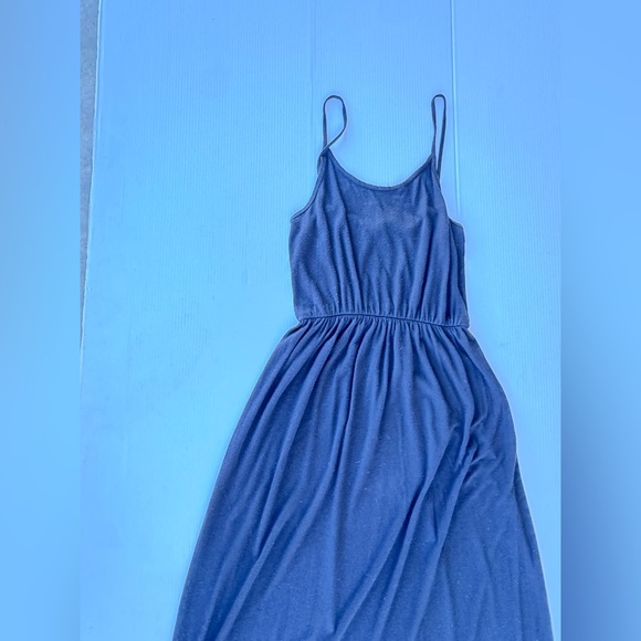 H&M Divided Black Maxi Dress Spaghetti Strap Elastic Waist Flowy Sz S GREAT - Picture 13 of 16